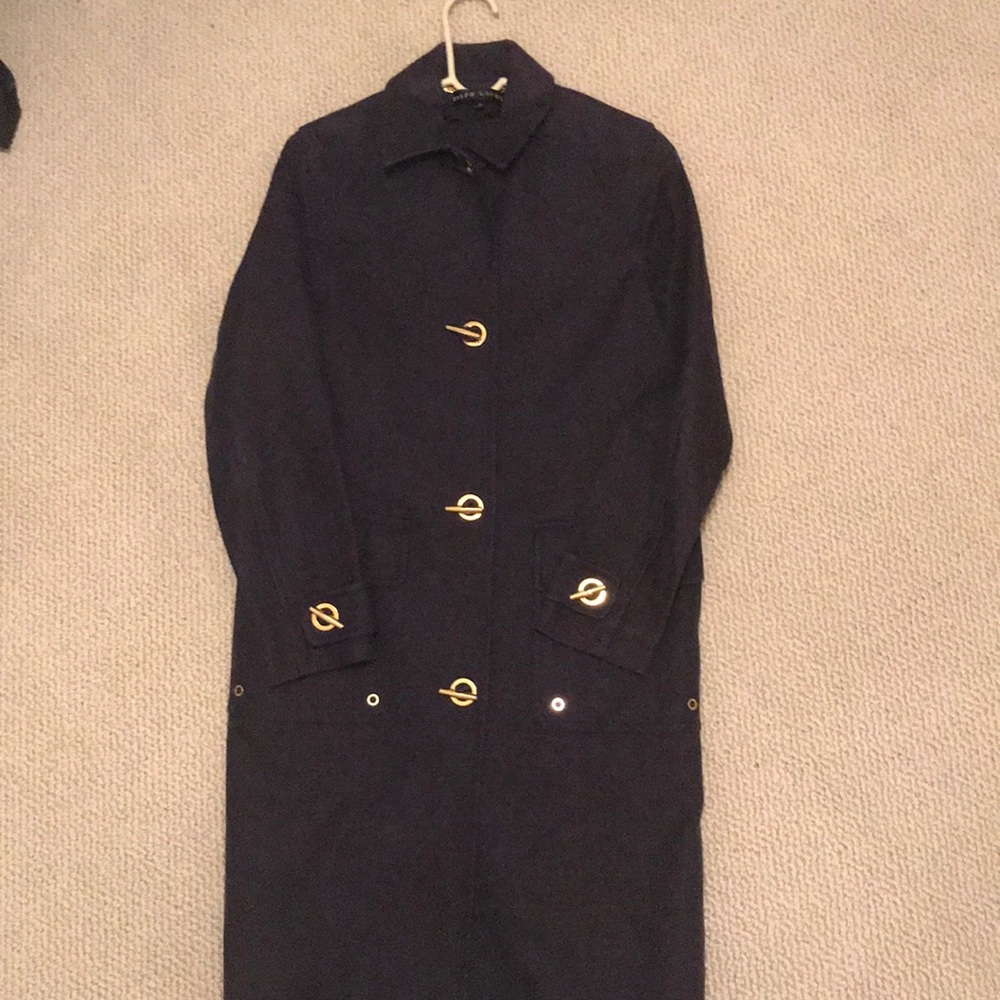 Navy blue Ralph Lauren Black Label Rain Coat - Picture 3 of 6